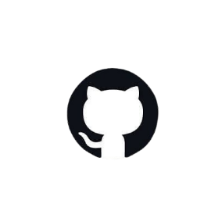 White GitHub logo on a black background