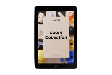 Tablet displaying a screen with 'Loom Collection' on a white background